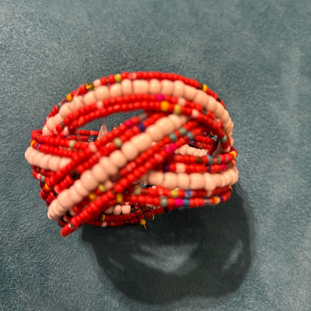Colorful Beaded Cuff Bracelet